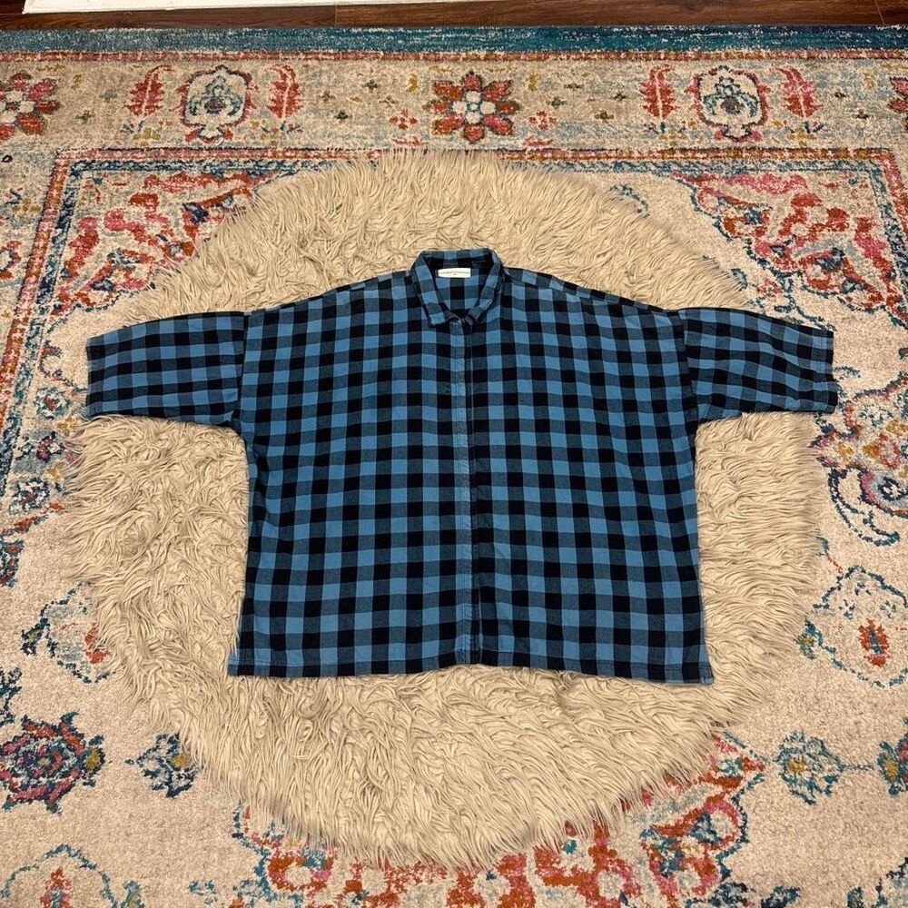 Eleven Stitch Design cotton snap down flannel size medium